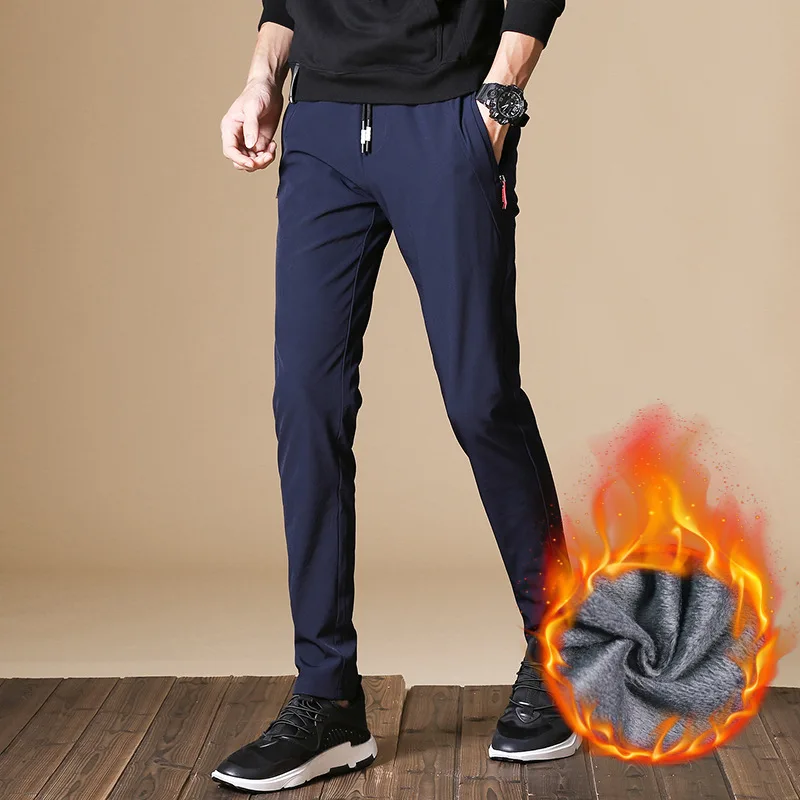 

Мужские повседневные брюки Thiened Fce, спортивные прямые брюки с эластичной резинкой на талии, быстросохнущие длинные брюки, осенне-зимние молодежные брюки