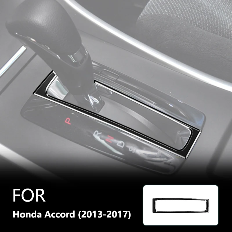 

For Honda Accord 2013 2014 2015 2016 2017 Gear Decora Bezel Brand New ABS Gloss Black Safeguard Sticker Car Interior Accessories