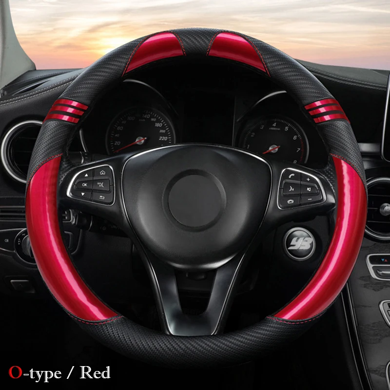 O/D Shape Car Steering Wheel Cover For Geely Geometry C Coolray Boyue Borui For Nissan Maxima Qashqai J10 J11 Accsesories 2023