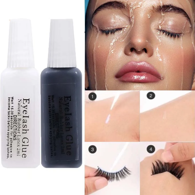 1/3PCS Black White Professional Eyelashes Glue Non-Irritant Waterproof Eye Lash Glue for False Lashes Extension Glue Makeup Tool