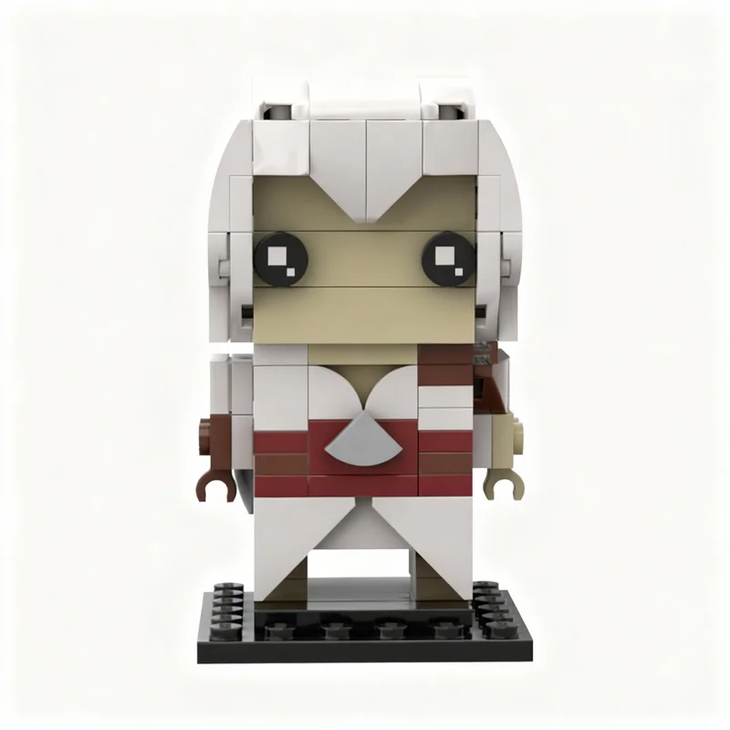 131pcs MOC Assassin S Creed Ezio Brickheadz Model Building Blocks Toys Construction Christmas Gifts Creative Birthday DIY Kids