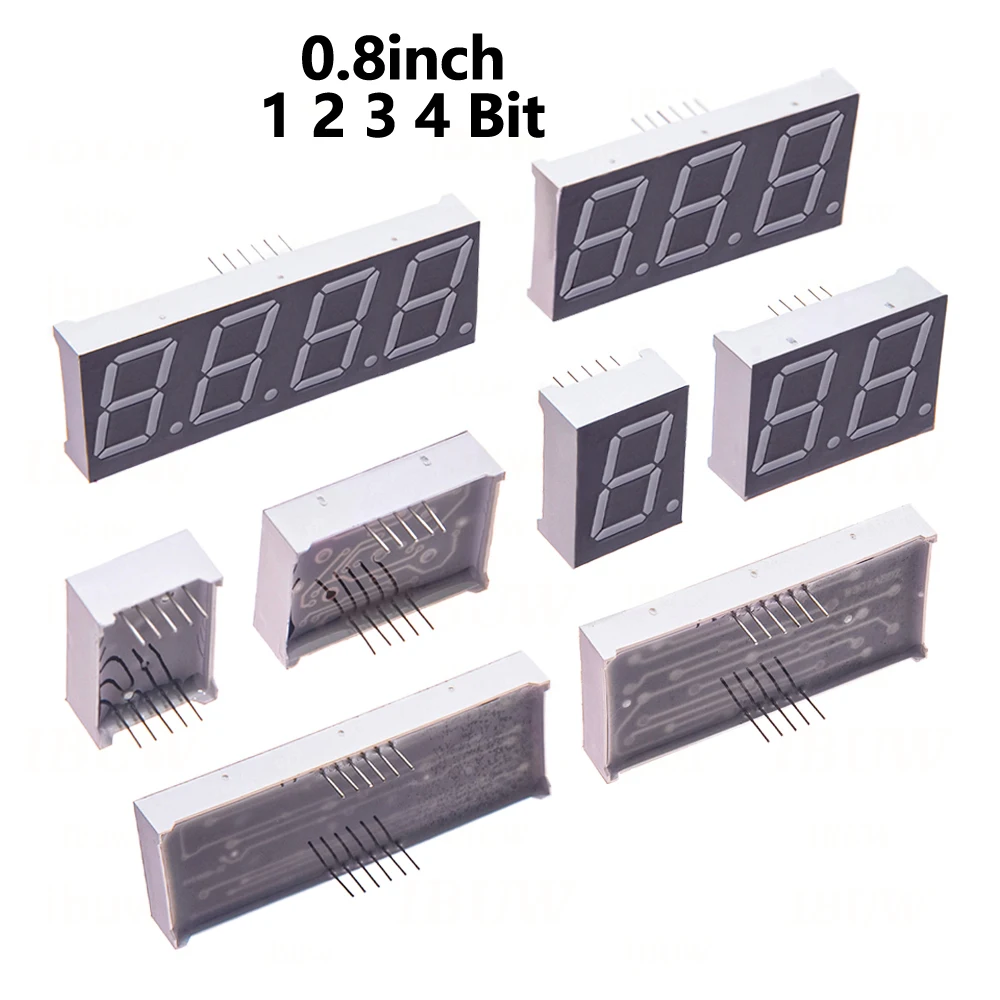 2pcs 0.8inch Digital tube Common AnodeCathode Red 1 2 3 4 Bit digital Tube LED Display 7 segment 0.8