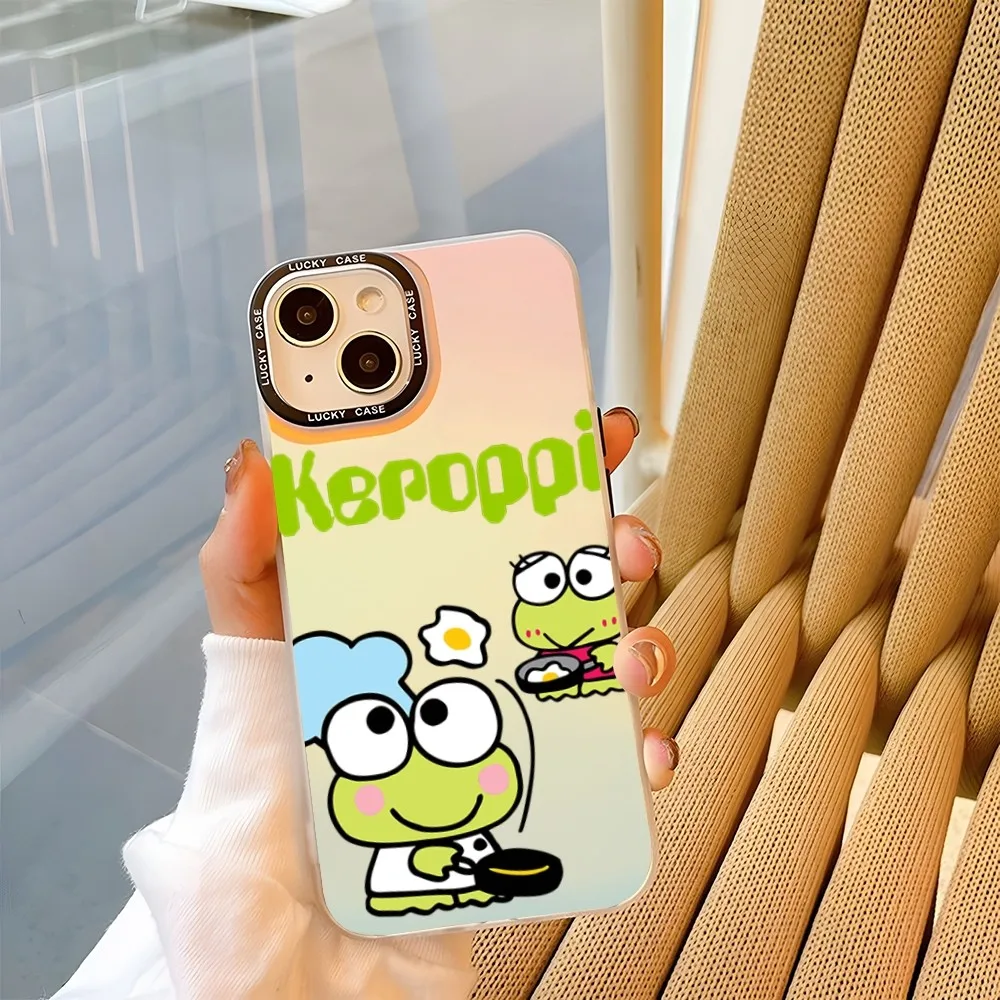 K-KeroppiS Cute Phone Case For Samsung S23 S20 S21 A12 A34 A24 A13 A23 A22 A05s Ultra Gradient IMD Clear Matte Cover