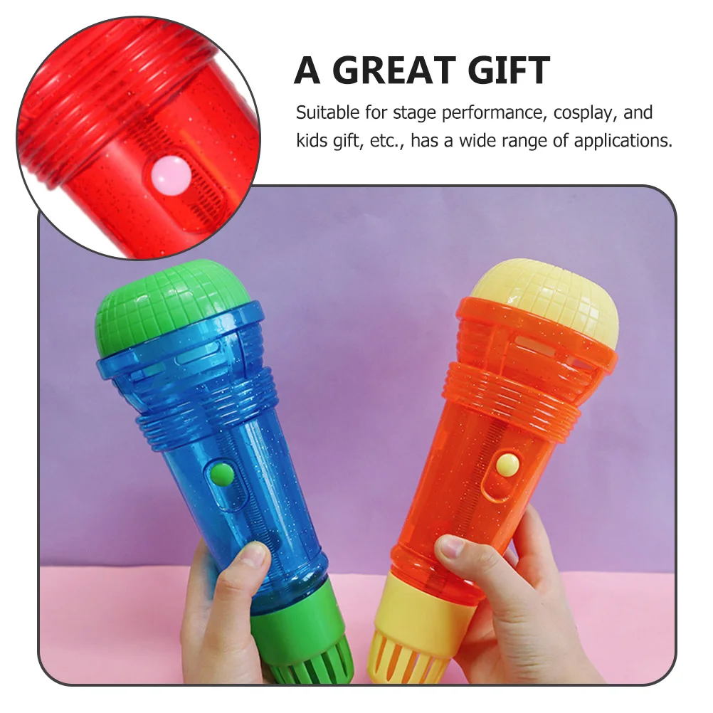 Microphone faux écho pour enfants, jouets pour bébés, cadeau pour enfants, décor, jeu de simulation, cadeaux de fête bleus pour tout-petits