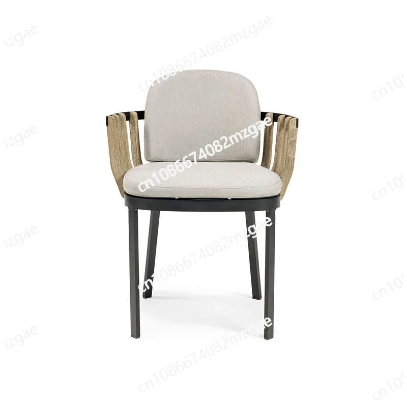 Outdoor courtyard Solid wood sofa Indoor and outdoor villa Garden hotel Model room Terrace Leisure teak furniture Table
