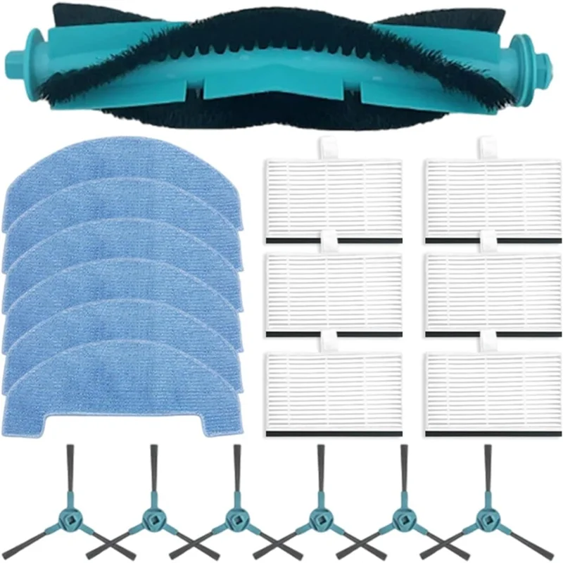 A44U لـ Lubluelu L15 مجموعة قطع غيار المكنسة الكهربائية الفرشاة الرئيسية والفرش الجانبية والمرشحات ملحقات المكنسة الكهربائية الروبوتية