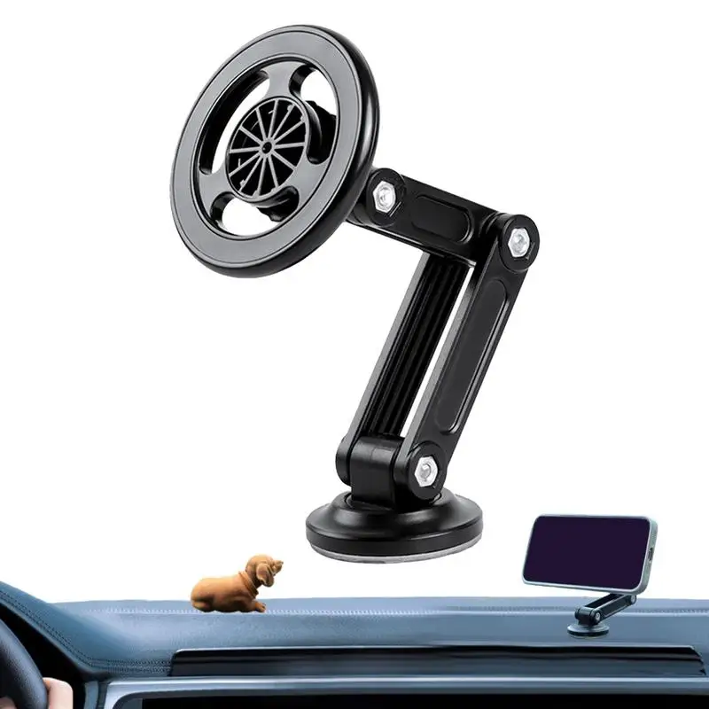 Magnetic Phone Car Mount Folding Smartphone Holder Multifunctional Phone Mount Rotatable Mobile Phone Stand For Smartphone