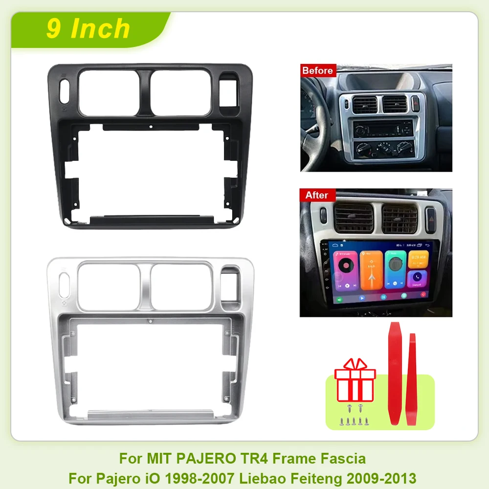 Central Multimídia Android GPS MP5 2 Din de 9 Polegadas para Mitsubishi Pajero TR4 (1998-2007) e Liebao Feiteng (2009-2013)