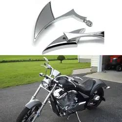Chrome Blade Motorcycle Rearview Side Mirrors For Honda Fury VT1300CX VT13CX US
