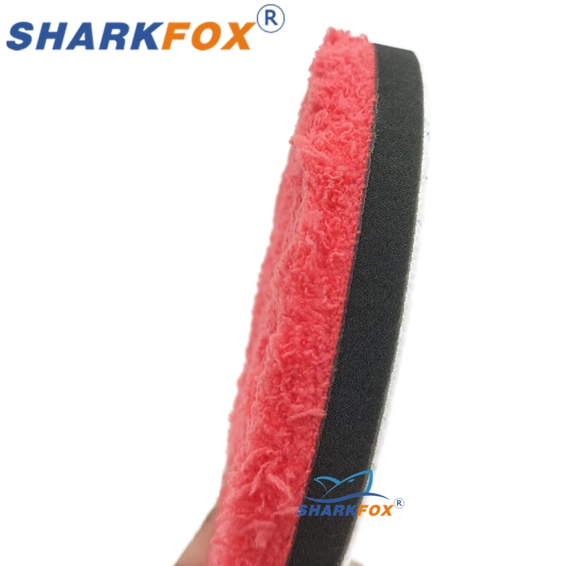 Sharkfox 3/4/5/6/7 Inches Microfiber Polishing Pad Sealing Wax Buffing Pads For DA/RO Polisher Removing Wax Buffer Pads