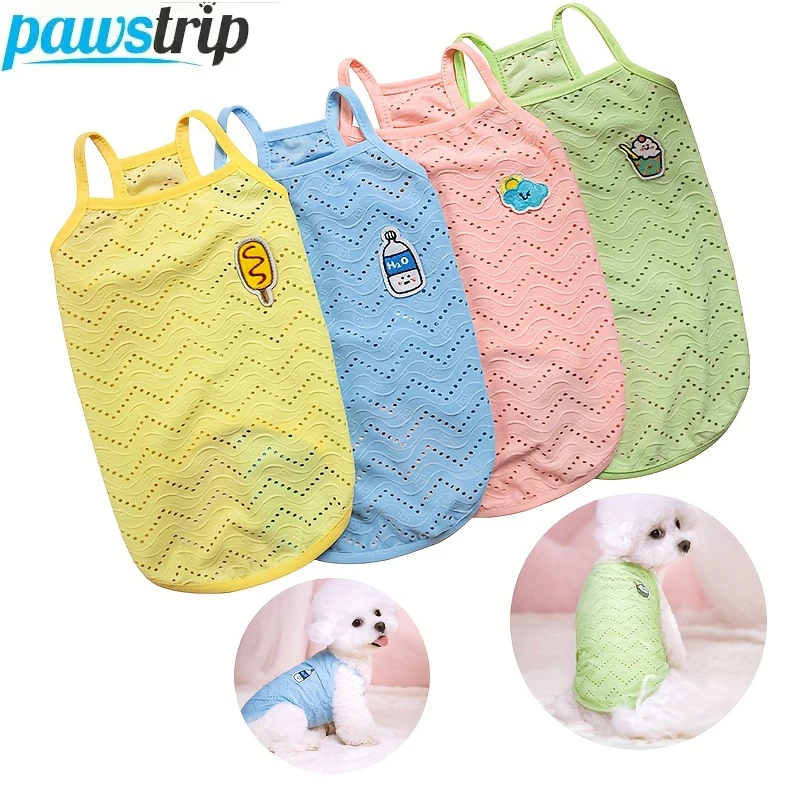 

Summer Dog Clothes for Small Dogs Thin Cute Dog Vest Puppy Clothes Breathable Chihuahua Clothes Cat Vest Pet Supplies