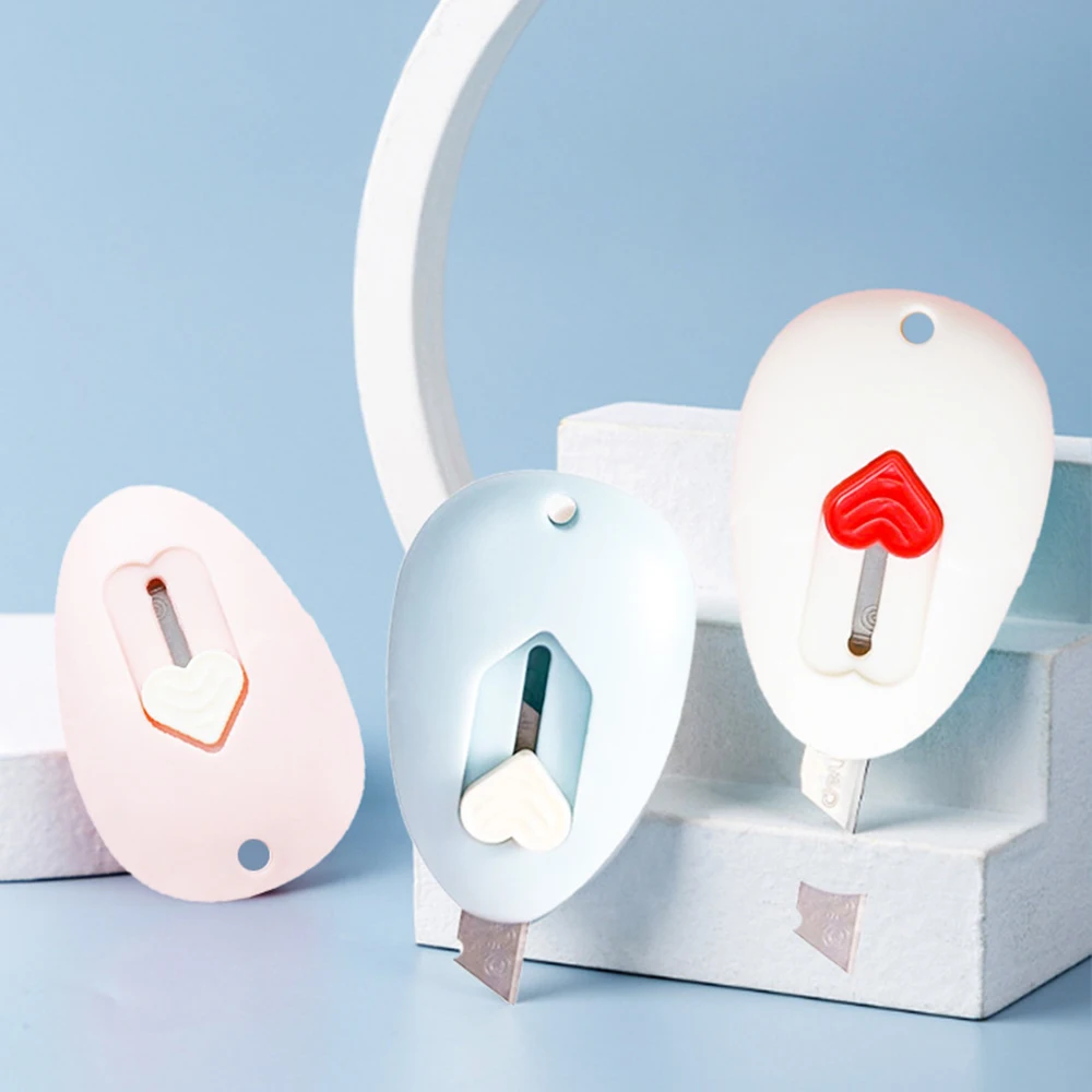 1 قطعة Lytwtw's Kawaii جيب صغير البيض الحب الفن سكّين متعدّد الاستخدامات صندوق سكين الة قطع الورق الحرفية التفاف إعادة الملء شفرة القرطاسية #6