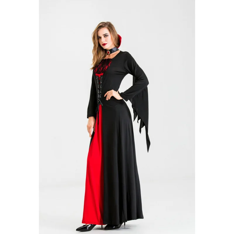 Costume da corte retrò loween Devil Bride Death Wizard Outfit Cosplay Fibra di poliestere 00% Autunno 2025 Nuovo arrivo