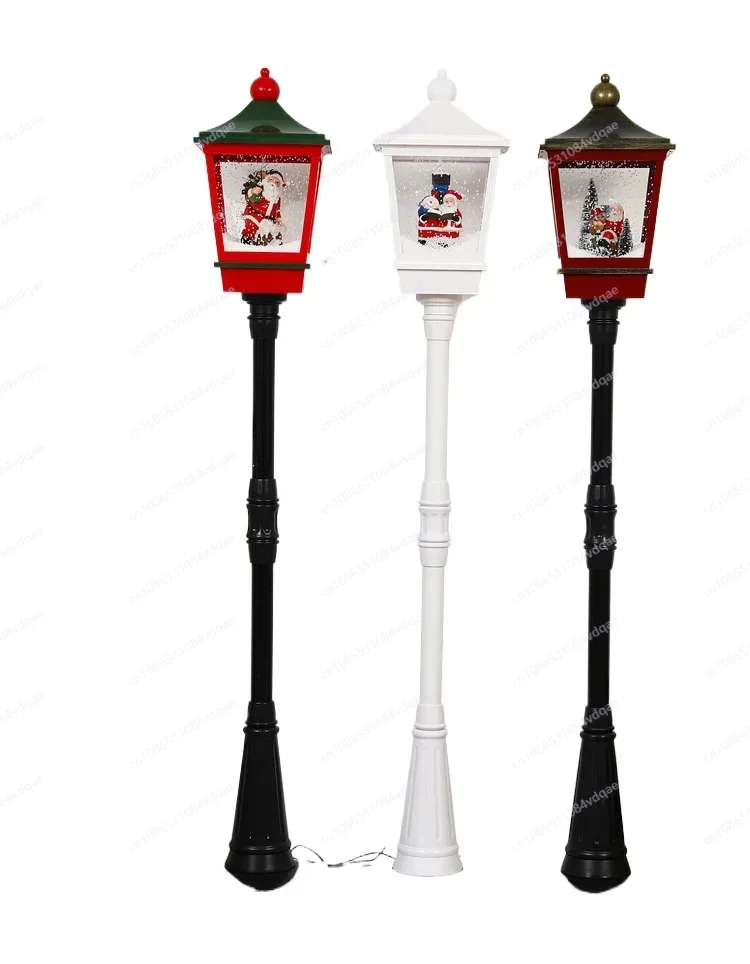 Christmas Decorations Lucky snow Christmas Small Street Lamp Christmas Festival Decorations up supplies music lamp