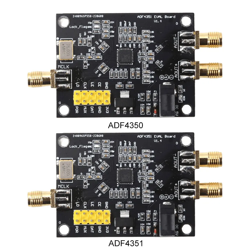 Módulo gerador de sinal ahf4350 adf4351, 35m-4.4ghz, placa de desenvolvimento de fonte de sinal rf pll, sma rf, módulo de placa de circuito bloqueado por fase