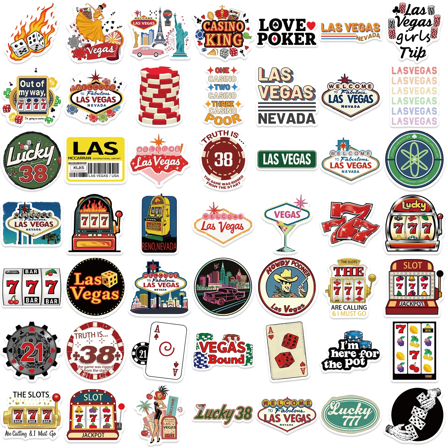 50pcs Colorful Border States In America Stickers Decals For Phone Laptop Suitcase Notebook Guitar Graffiti Aesthetic Stickers