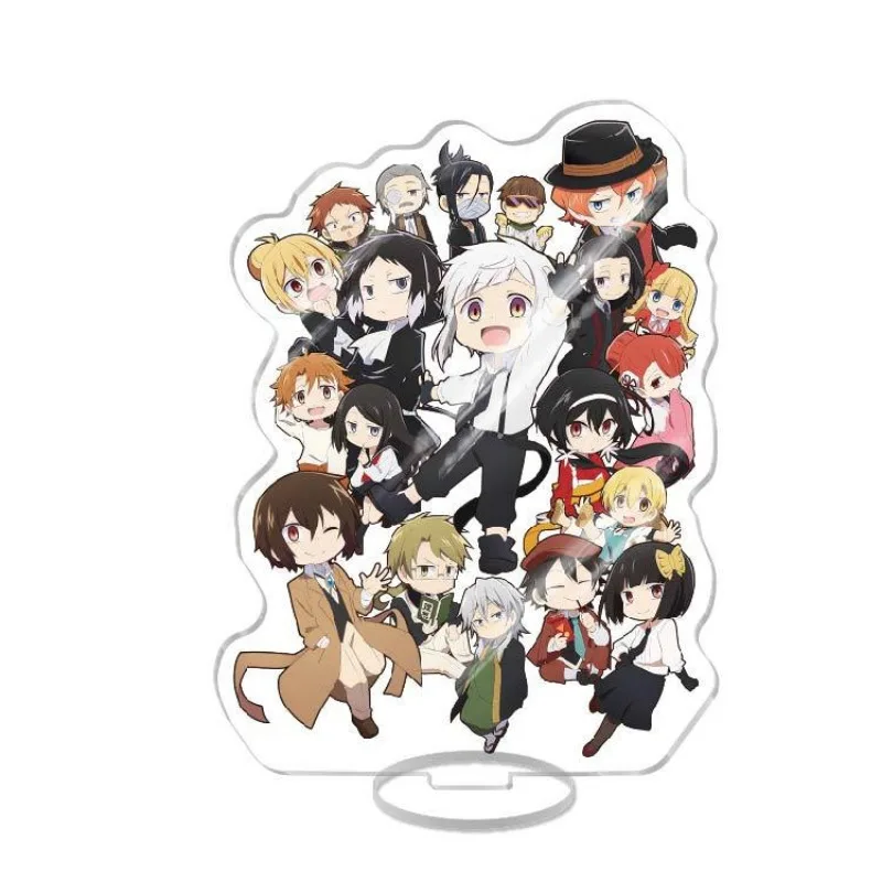 Stray Bungou Dogs 10th Anniversary Acrylic Stand Figure Anime Dazai Osamu Nakahara Chuuya Desktop Standing Plate Toys Gift 15CM