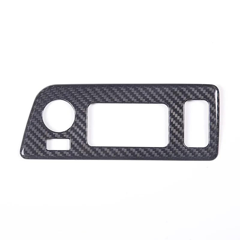 

For Corvette C7 2014-2019 Dry Carbon Fiber Car Headlight Switch Convertible Button Frame Sticker Parts