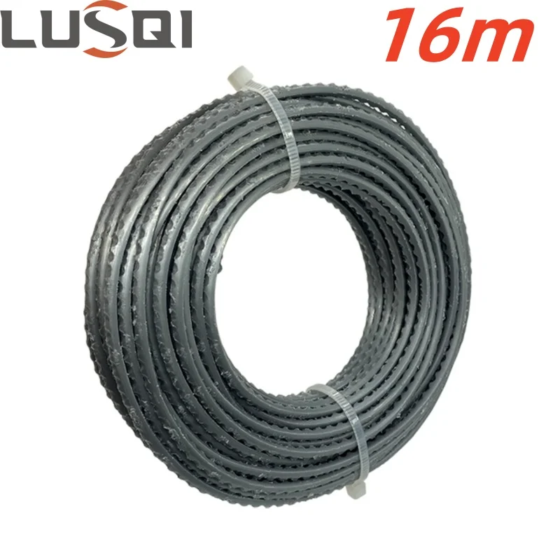 

LUSQI 2.7mm/3mm*4m/8m/12m/16m Square Serrated Beater Rope Lawn Mower Line for Brushcutter Rope Mower Head Attachment