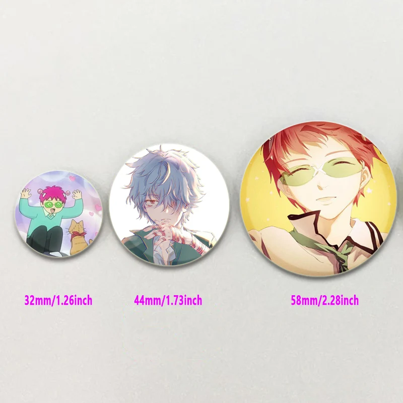 Saiki k anime broches saiki kusuo emblema para bonito mangá ícone mochila jóias acessórios fãs presentes comemorativos dos desenhos animados pinos