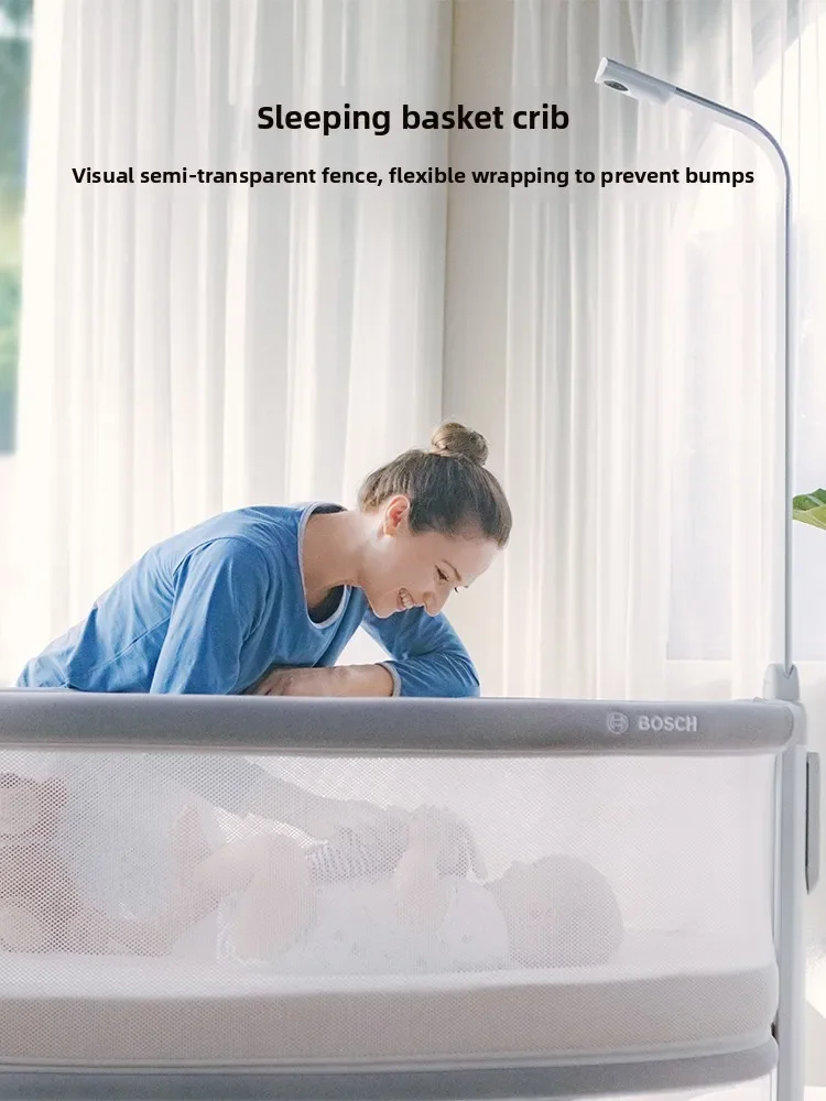 Smart crib Movable diaper table Multifunctional electric lift