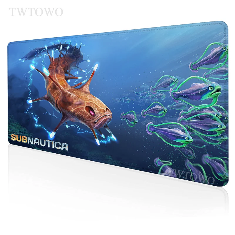 Subnautica Mouse Pad Gaming XL Home HD Custom Mousepad XXL keyboard pad Soft Natural Rubber Anti Slip Computer Mouse Mat