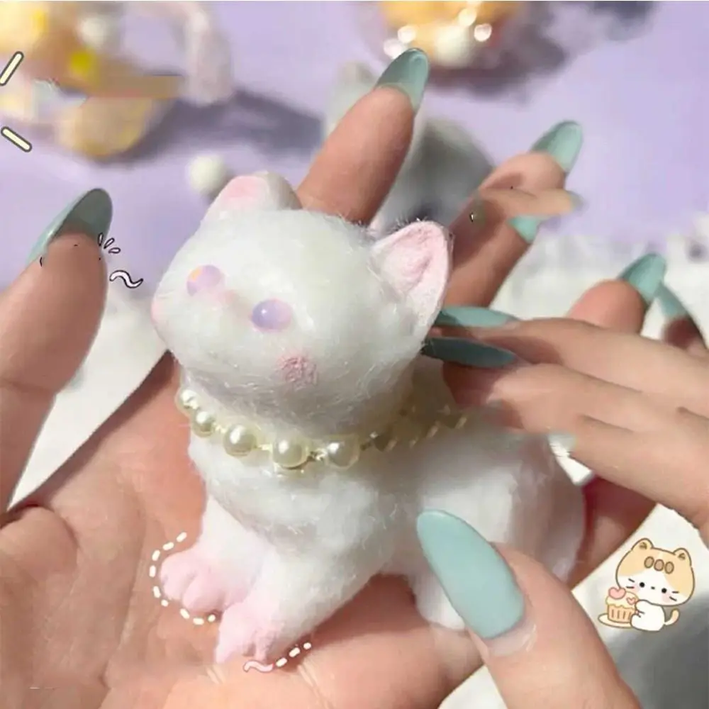 Gatos de pelúcia kawaii dos desenhos animados brinquedo de recuperação lenta criativo sensação macia beliscar ponta do dedo brinquedo crianças alívio do estresse brinquedo bonito presente da menina