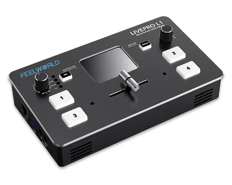 FEELWORLD Living Stream LIVEPRO L1 Multi-Format video mixer HDMI Video Switcher for live broadcast system virtual studio