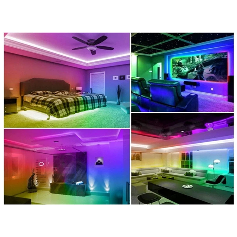 20 Meter 3528RGB Strip Light Kit 44Keys Remote Control Water Proof US PLUG