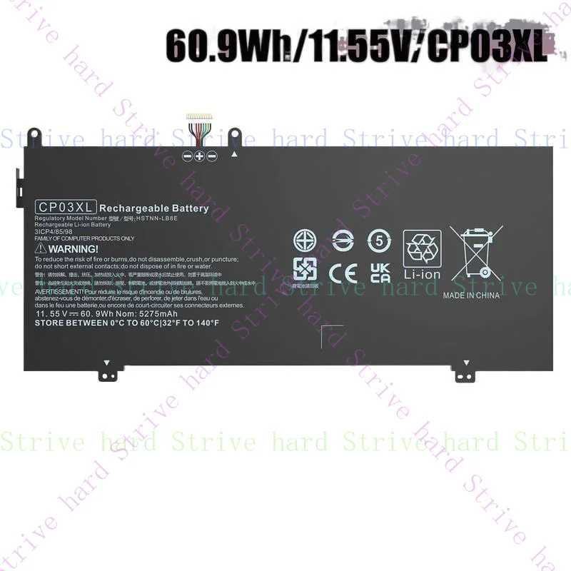

CP03XL HSTNN-LB8E Аккумулятор для HP Spectre x360 13-ae000 929072-855 TPN-Q199