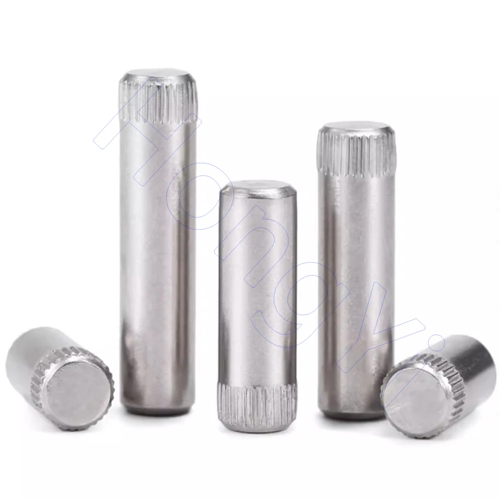 M1.5 M2 M2.5 M3 M4 304 Stainless Steel Knurled Cylindrical Shaft Pin Connecting Rod Cylindrical Positioning Pin Length 6mm-50mm