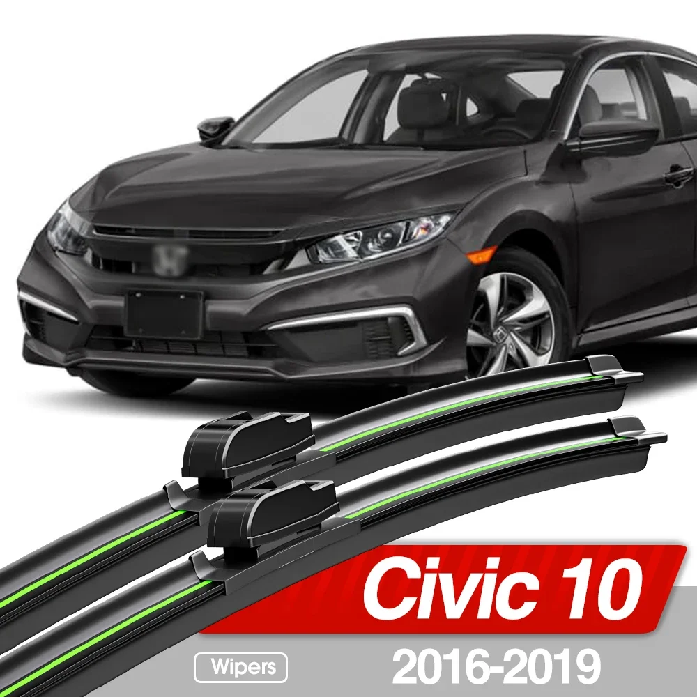 

Щетки стеклоочистителя переднего лобового стекла для Honda Civic 10 2016-2019, 2 шт., аксессуары для лобового стекла 2017 2018