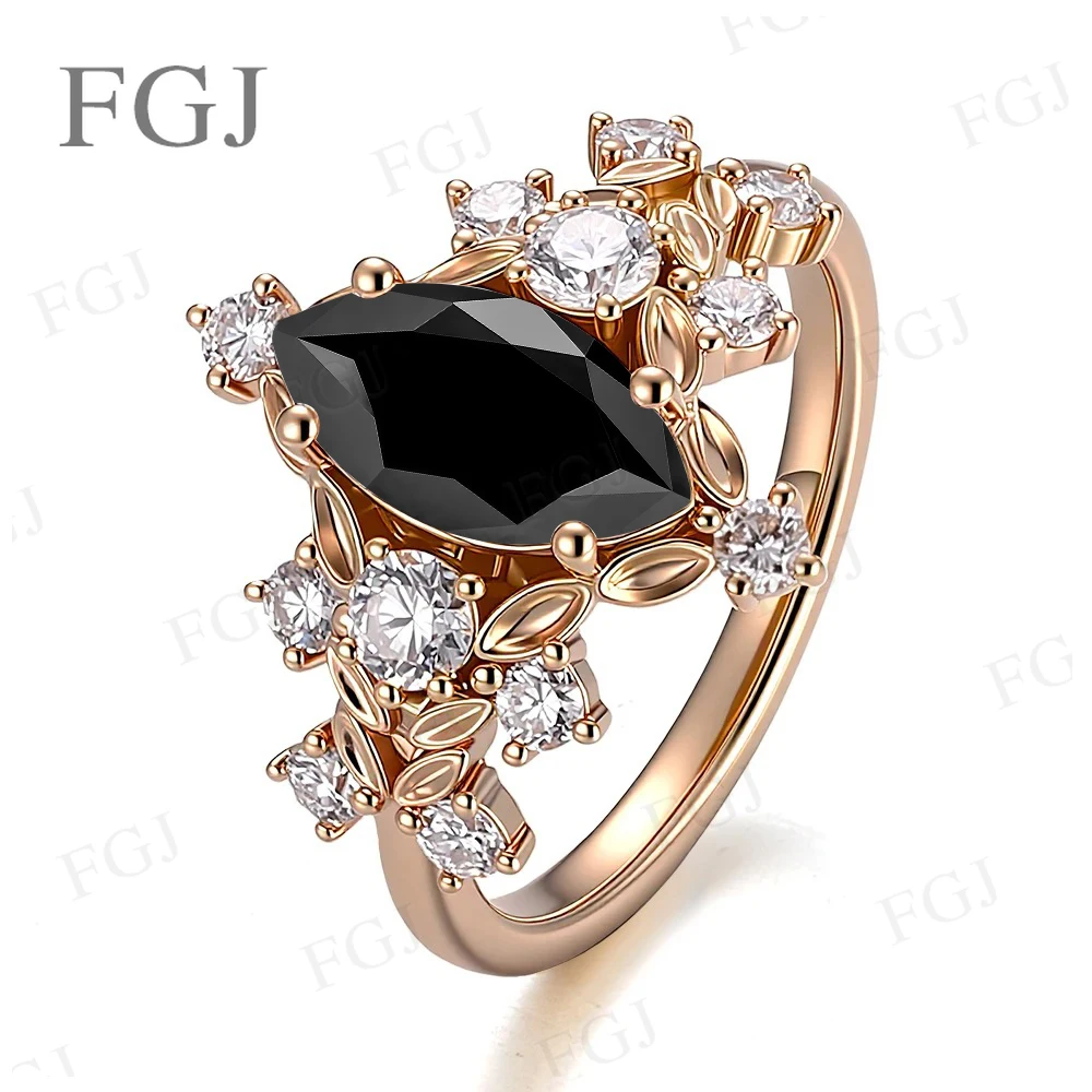 925 Sterling Silber Moissanit Jubiläumsringe für Frauen Marquise-Schliff Ehering für Freundin Versprechensring Feiner Schmuck – Detail 8