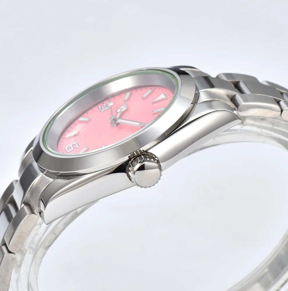 41 مللي متر NH35 ساعة رجالية ساعة يابانية أصلية أوتوماتيكية ساعة ميكانيكية من الفولاذ المقاوم للصدأ الياقوت الزجاجي مقاوم للماء ساعة مخصصة