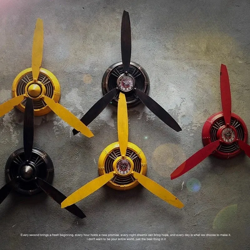 Industrial Propeller Wall Art, Vintage Iron Wall Sculpture, Multi-Color Bar Statement Piece, Creative Backdrop Décor