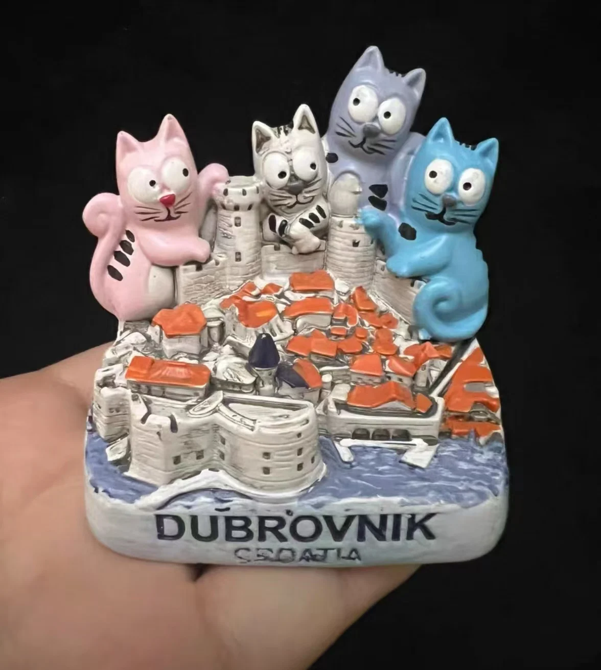 Resin figure mental psychological sand table game box court therapy building dubrovnik