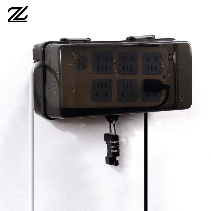 6 Outlets Outdoor Electrical Boxes Waterproof Cable Management Box Rain-Proof Weather Proof Plug Box For Wiring Board