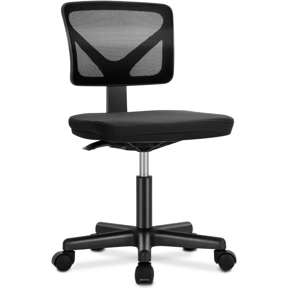 Classic Black Game Chair Special Ergonomic Adjustable Swivel Rolling Task Armless Desk Wheels Cute Home Office Chairs Gaming