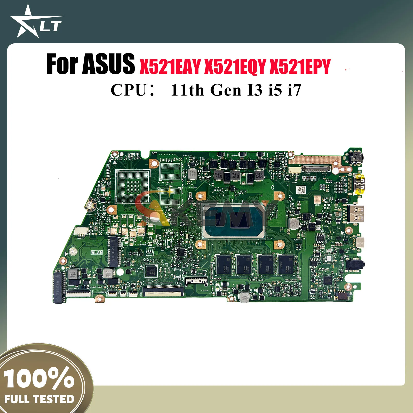 

X521EA Материнская плата для ноутбука ASUS VivoBook I521E S533E R521E X521E X521EAY K533E X521EPY X521EQY Материнская плата с 11-го поколения I3 i5 i7