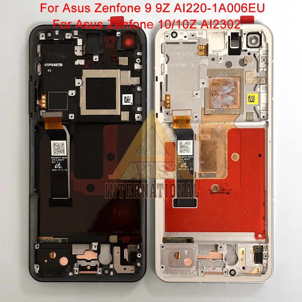 5.9\'\' Original AMOLED For Asus Zenfone 10 10Z AI2302 LCD Display Screen Frame Touch Digitizer For Zenfone 9 9z AI2202