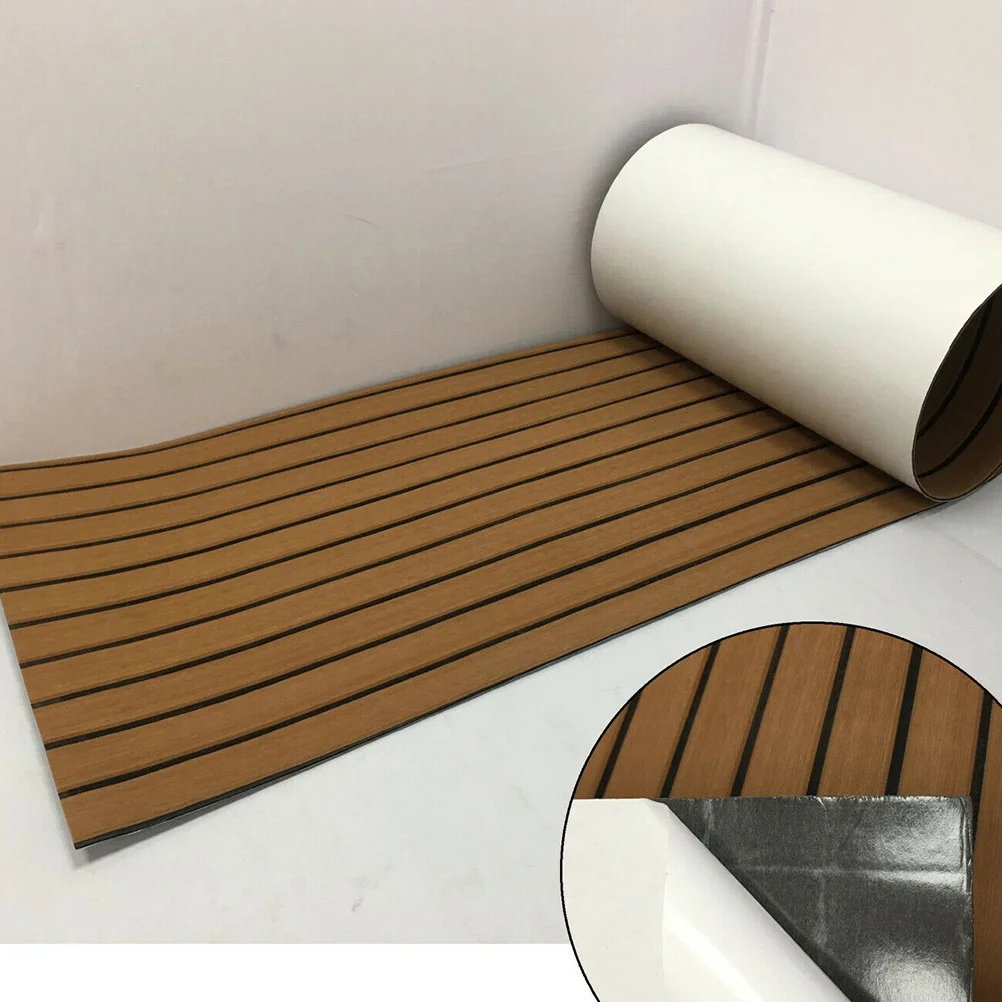 

1Pcs Boat Non-Slip Mat Eva Waterproof Deck Cushion for Yacht Rv Marine Flooring Anti-Slip Protection Light Brown