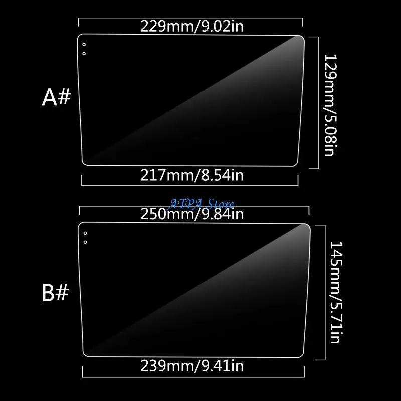 U13C für Touchscreen gehärtetes Glas Displayschutzfolie Autoradio GPS Display Pla