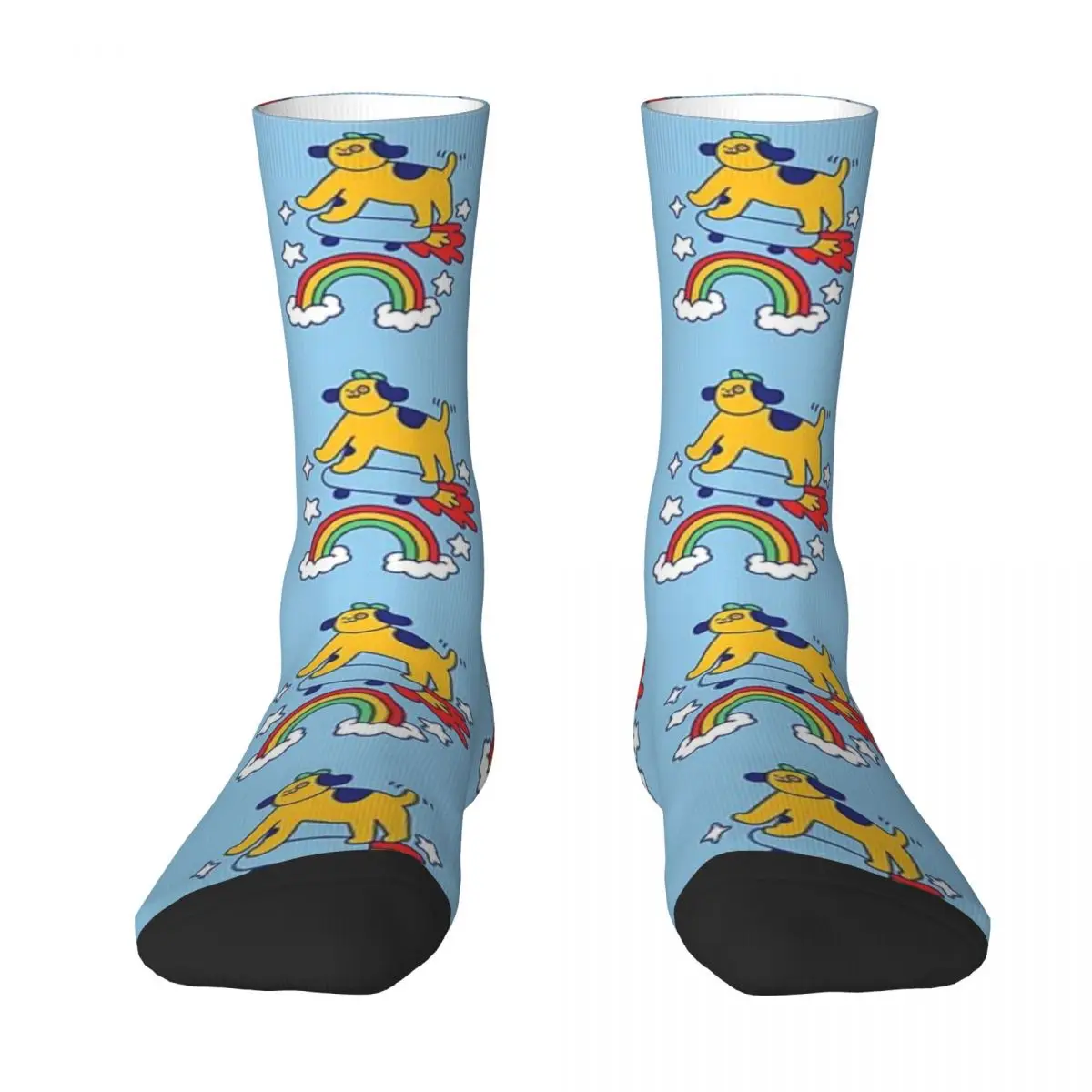 

Dog Flying On A Skateboard Socks High Quality Stockings All Season Long Socks for Man's Woman's