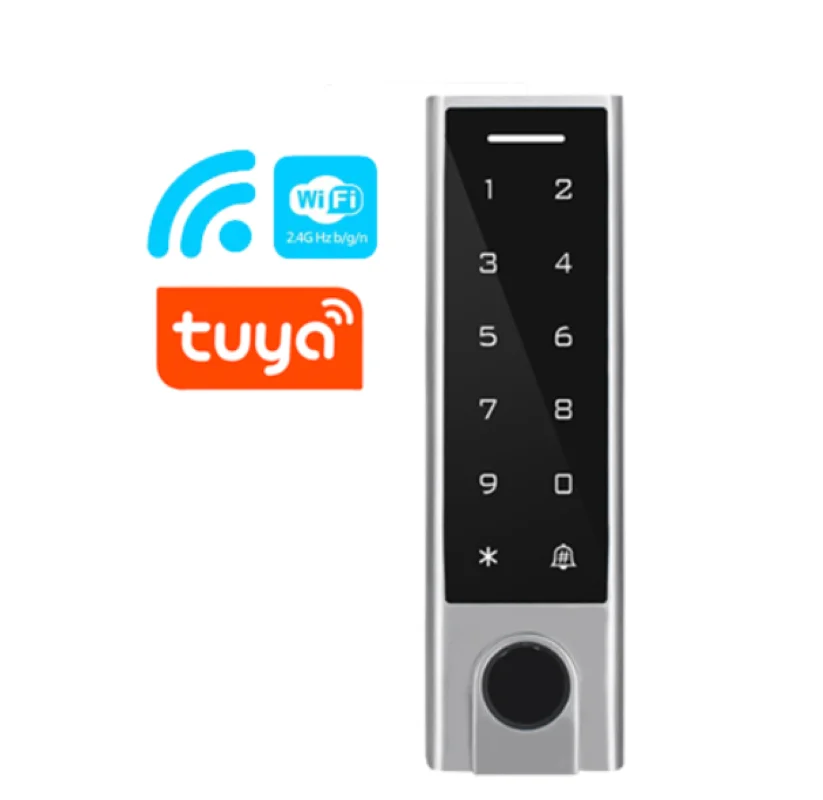 TUYA WIFI IP66 Waterproof Touch Keypad Biometric Finger Access Control Metal Finger print Access Control Reader 125KHZ