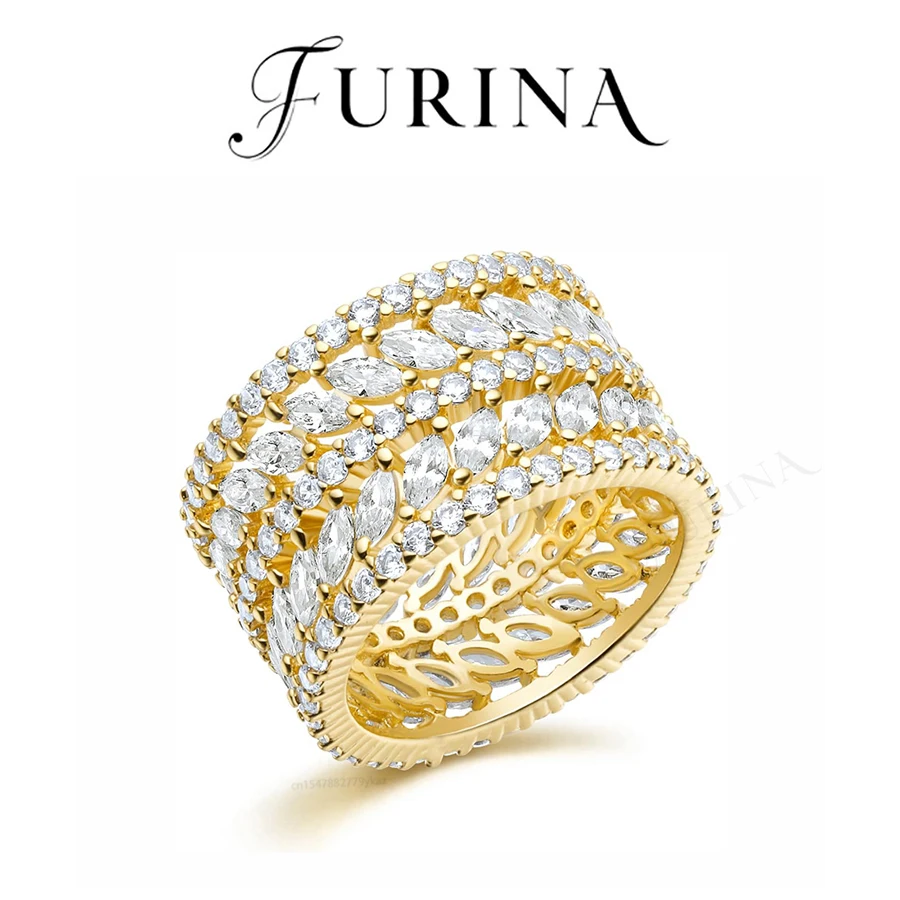 

Furina 18K Gold Plated Luxury Ring Banquets Party Weddings Jewelry For Wife Girlfriend 2025 Christmas Valentine Birthday Gifts