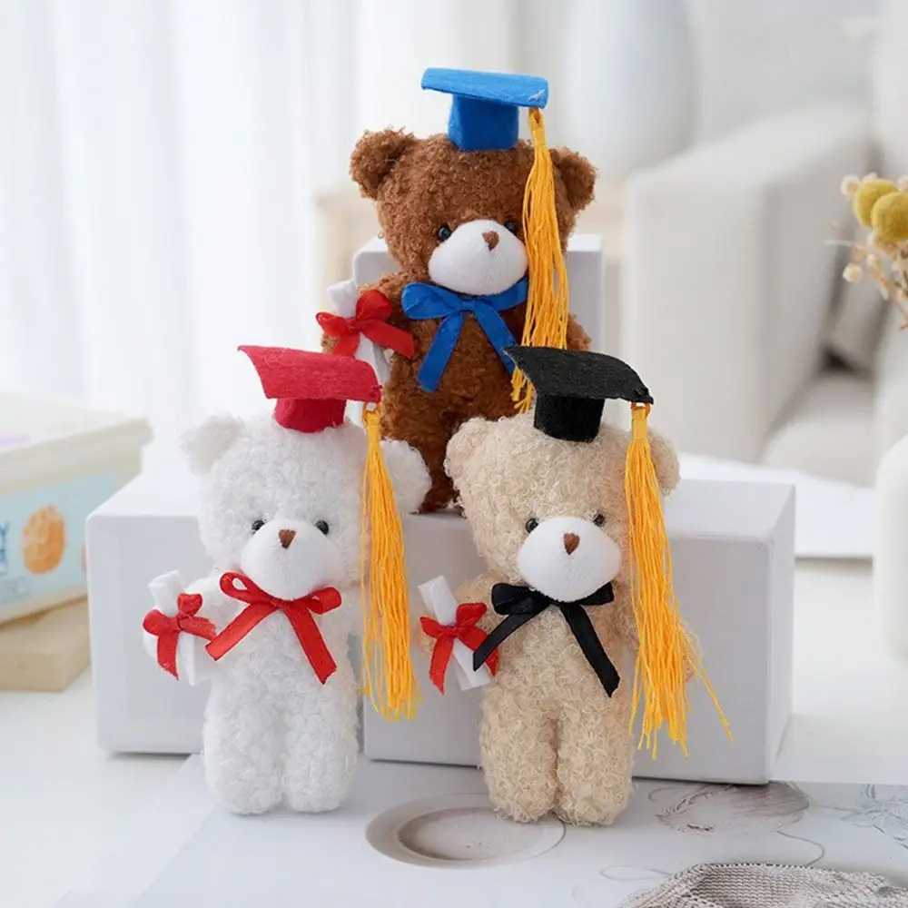 

14cm Creative Soft Doctor Bear Cute DIY Graduation Bear Cartoon Flowers Accessorie Graduation Gift Graduation