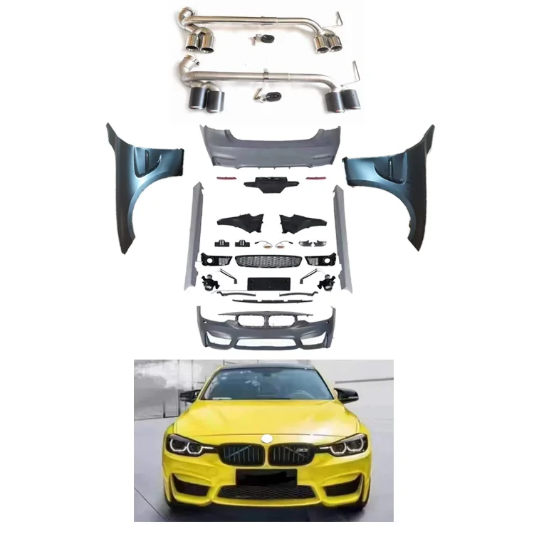 

Dream Garage New High Quality PP Front/Rear Bumper Side Skirts M3/M4 Style Plug+Play Bolt-On Body Kit 1 Year Warranty For 3 Seri
