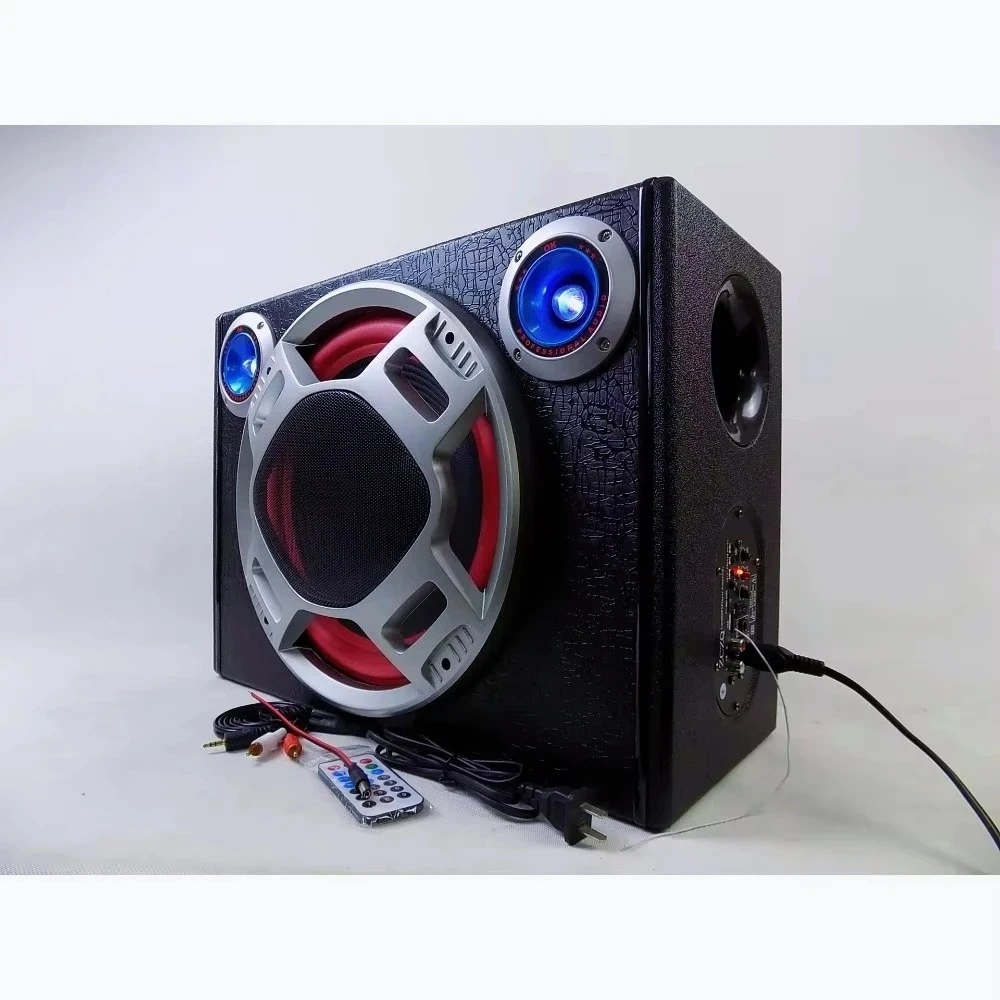AM-12-Inch Square Car Subwoofer High-end Remote Control Card Bluetooth Lights Car Stereo 12V24V220V Wear Parts view 5