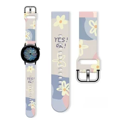 Fashion Printed 20mm Strap for Samsung Galaxy Watch 6/5 40mm 44mm Sport Band Replaceable Bracelet 22mm for Amazfit Balance 5Pro