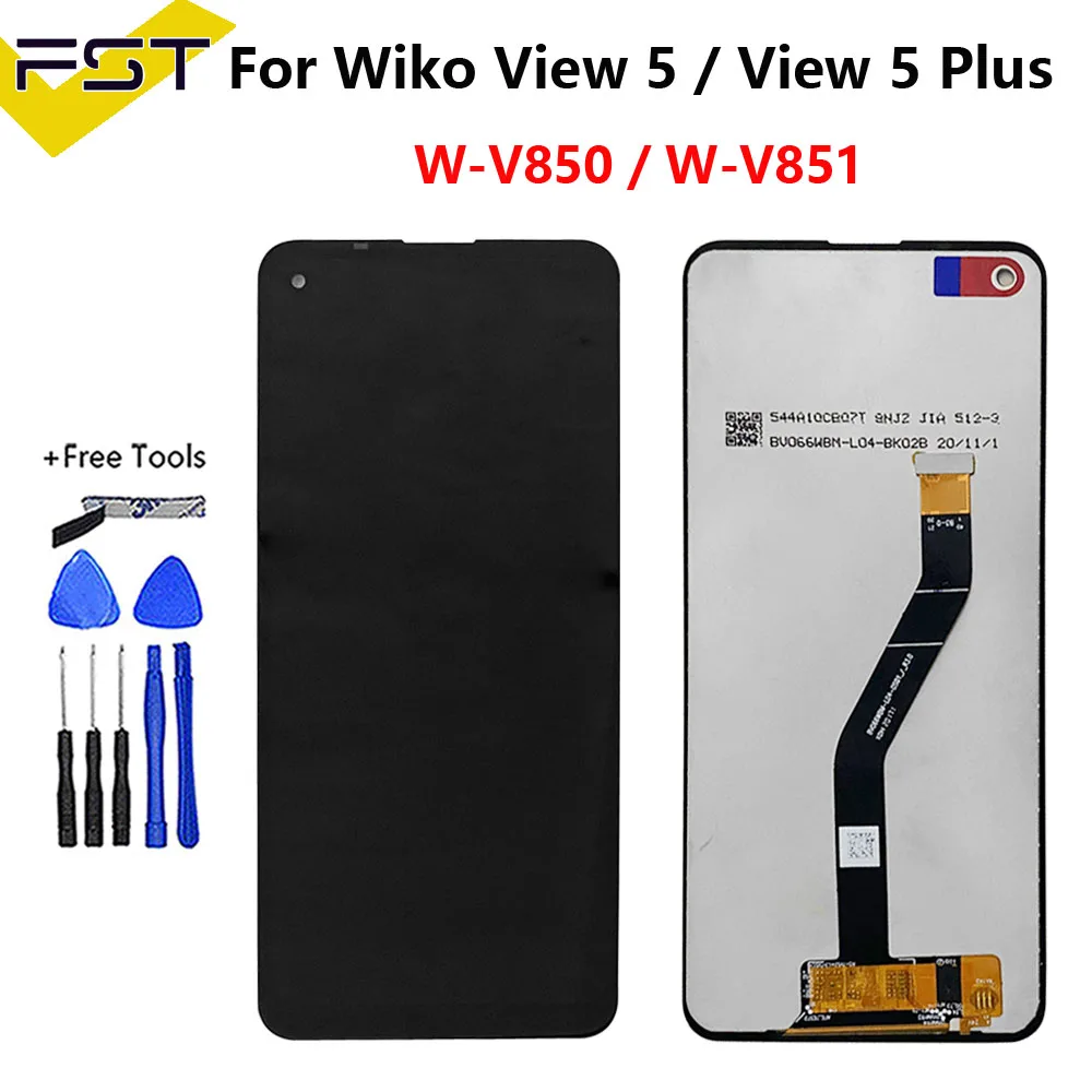 Original For Wiko View 5 V850 LCD Display Touch Screen Digitizer Assembly Glass Sensor Wiko View 5 Plus V851 LCD Pantalla Parts